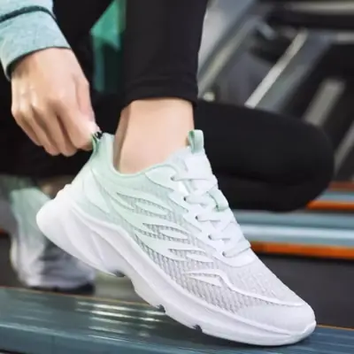 Women's 2025 Light Blue Mesh Running Shoes