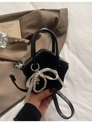 Cute Pearl-Decorated Mini Crossbody Bag for Women