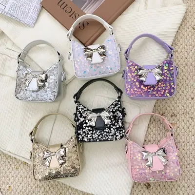 Women's Sparkly Bow Shoulder Bags 2025 New Spring Summer