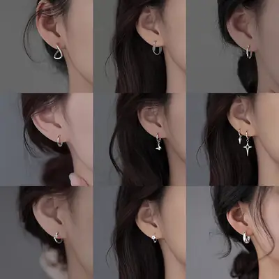 925 Silver Needle Ear Buckle Women's Earrings 2025 New