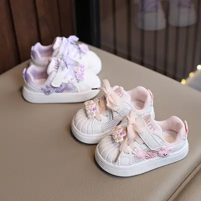 Baby Shoes White Mesh Single Breathable Toddler