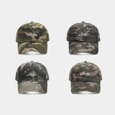 American Camouflage Baseball Caps Women's Washed Old Soft Top Breathable Sun Protection Cap Men's Tooling Vintage Sun Hat