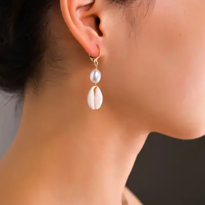 Cross-Country Bohemian Pearl Ear Buckle Jewelry