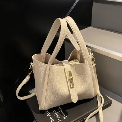 Women's Litchi Pattern Shoulder Bag 2025 New Fashion
