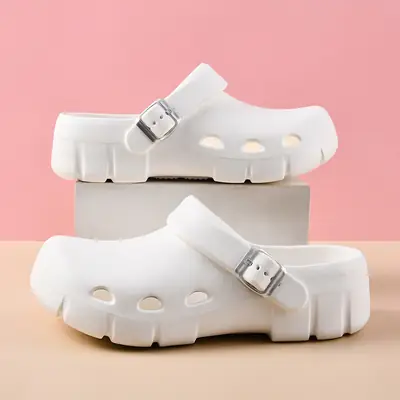 Women's White EVA Hollow Sandals Summer Non-Slip