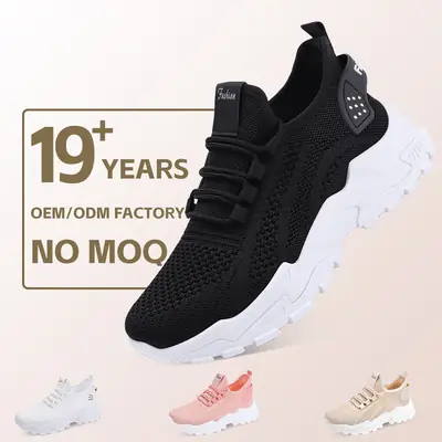 Women Fly-Knit Mesh Sports Shoes Red