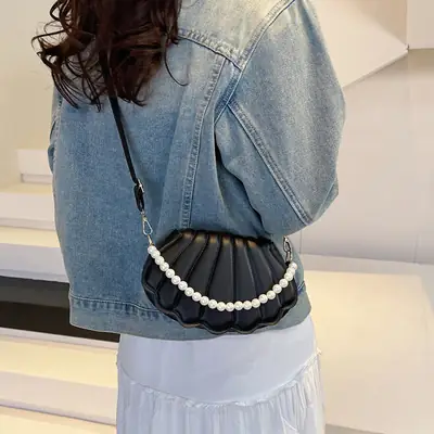 Women's Pearl Chain Shoulder Crossbody Bag 2025