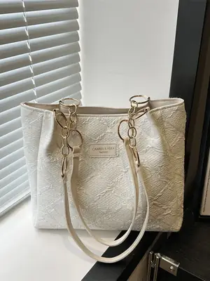 Women's 2025 New Fashion Shoulder Bag with Gold Plated Chain