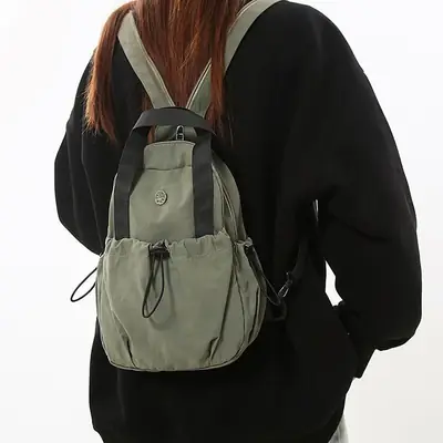 Men Lightweight Nylon Backpack Shoulder Crossbody Bag