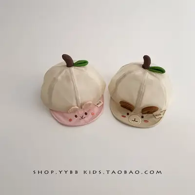 Baby Apple Shape Duck Tongue Hat for Girls