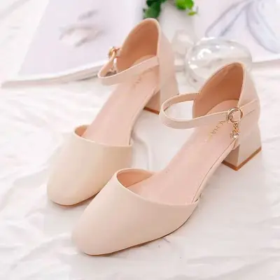 Fairy Style Hollow Heel Sandals Pink Spring Summer