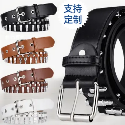 Brown Retro Bullet Belt for Women Men