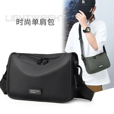 Men's Waterproof Oxford Crossbody Bag Black