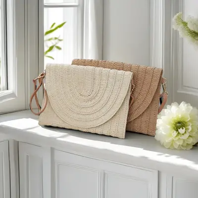 French Style Straw Bag for Women Beach Travel