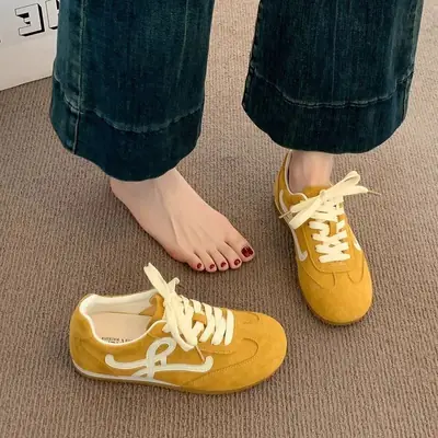 Women Yellow Casual Sneakers 2025