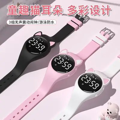 Cat-Ears Waterproof Smart Watch for Kids Girls Boys