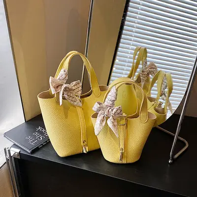 Yellow Lychee Bucket Bag Set 2026 Summer