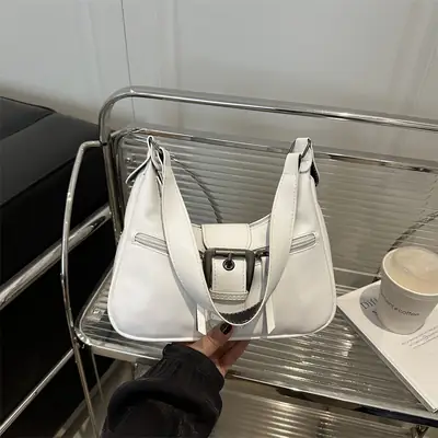 White High-End Retro Crossbody Bag for Women 2025