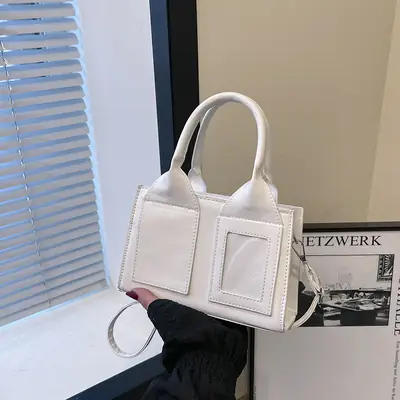 White Square Shoulder Bag for Women 2025