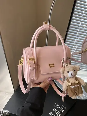 Pink Leather Shoulder Bag for Women 2026