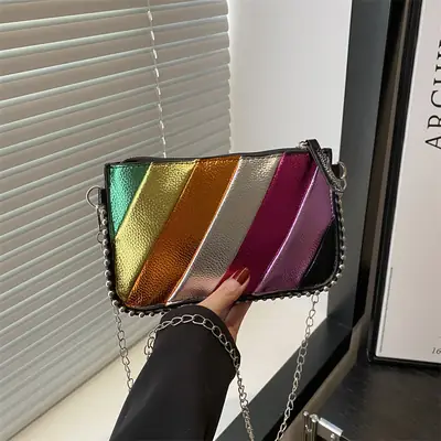 Korean Style Stitching Chain Bag for Women