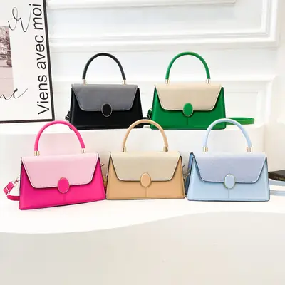 Women's Contrast Color Shoulder Bags 2025 Spring