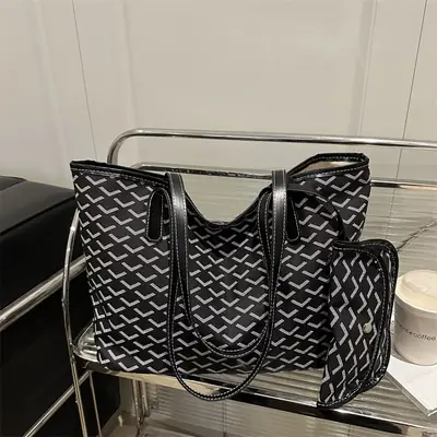 Black New One-shoulder Large Capacity Handbag Women 2025