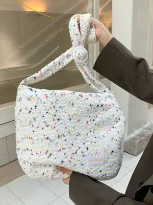 Plush Rabbit Embroidered Women's Shoulder Bag
