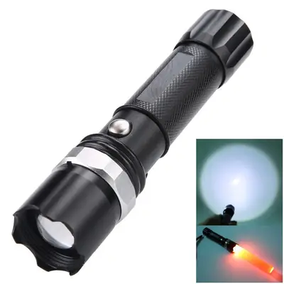 Rechargeable Aluminum Flashlight Three-Speed Zoom