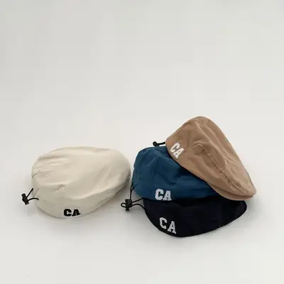 Baby's Adjustable Korean Hat Beige Spring Autumn