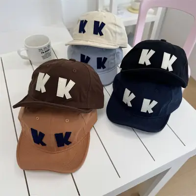 Men's Brown Duck Cap with White Letter Embroidery