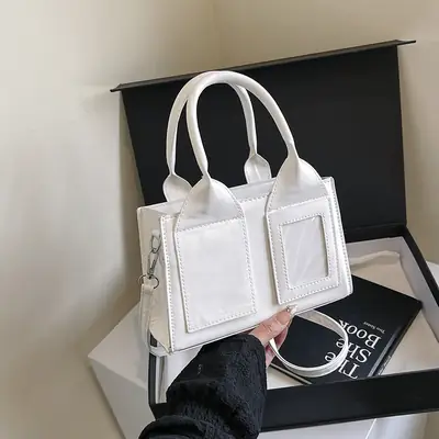 White High-End Square Handbag for Women 2025