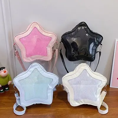 Transparent Star Shoulder Bag 2025 Cute Korean Design