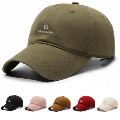 Korean Style Baseball Cap Brown Unisex Oversized