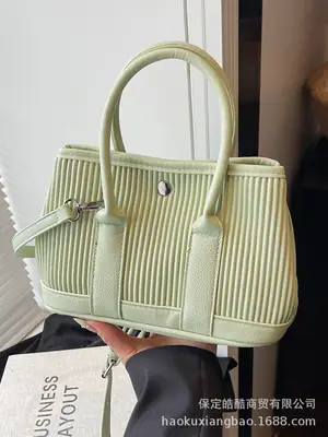 2025 Green Striped Shoulder Crossbody Bag for Women