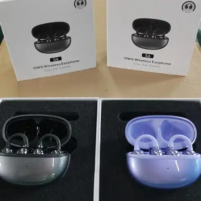 S6 Cross-Border Non-In-Ear Suitable for Huawei Ear Clip Bluetooth Headset with Long Battery Life and Painless for Long-Term Wear 2025 New Model