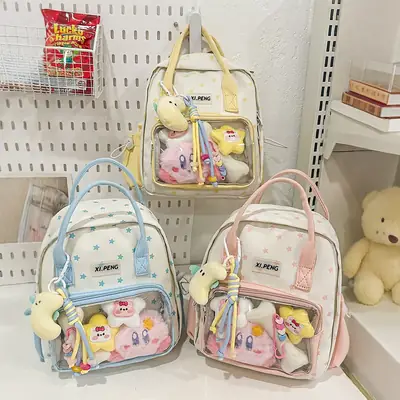 Cute Transparent Shoulder Bags for Girls Travel College Baby Luggage