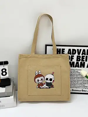 Cute Cartoon Satchel Bag for Women Tan 2025