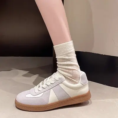 Women's Thick White Board Shoes with Arch Support