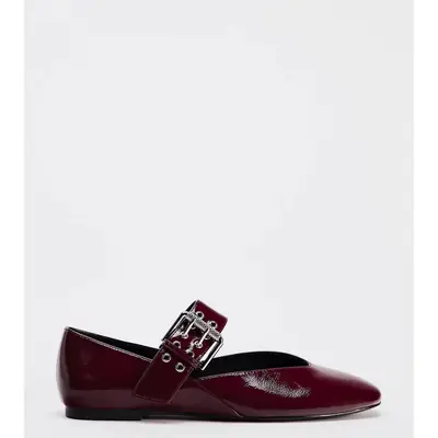 2024 Black Strap Buckle Mary Jane Flats Ballet Shoes
