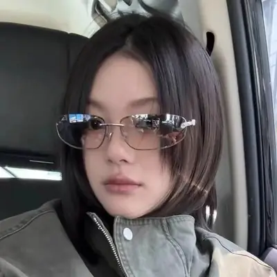 Women's Blue Mirror Finish Metal Sunglasses