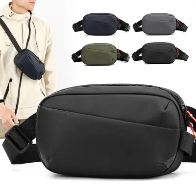 Men's Crossbody Sports Bag Black Multi Color