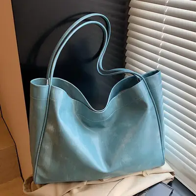 Blue Large Capacity Women's Tote Bag 2025
