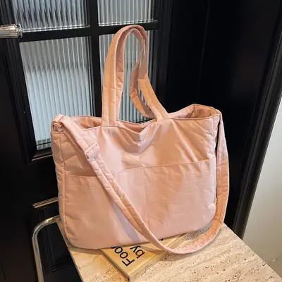 Black Polyester Tote Bag with Handles