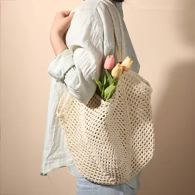 New Hollow Straw Woven Shoulder Bag for Women
