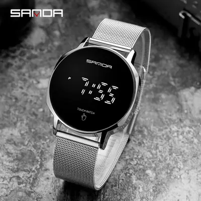 Sanda Touch Screen Watch Gold Mesh Strap Women