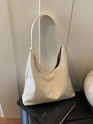 Women Cross-Border Casual Shoulder Tote Bag Cream Spring 2026