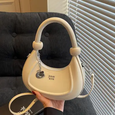 Women's Creamy Retro Shoulder Bag 2025 New
