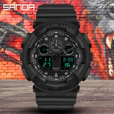 Sanda Sport Watch Pink Water Resistant Men Women
