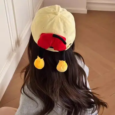 Mickey Mouse Doll Cap with Red Bow & Yellow Tails